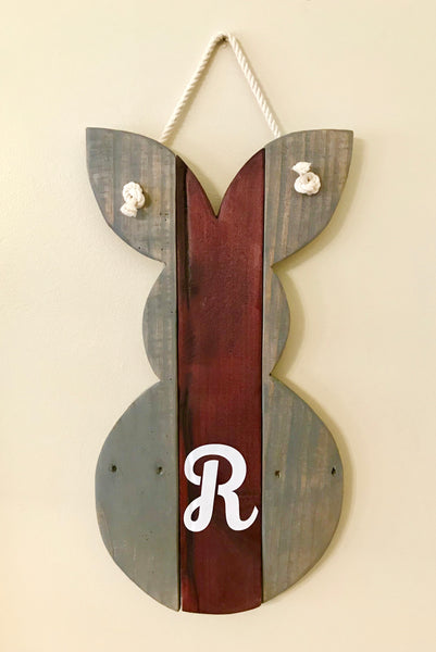 Stained Reclaimed Wood Bunny Door Hanger