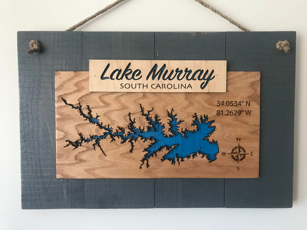 "Banner" Laser Cut Lake Sign